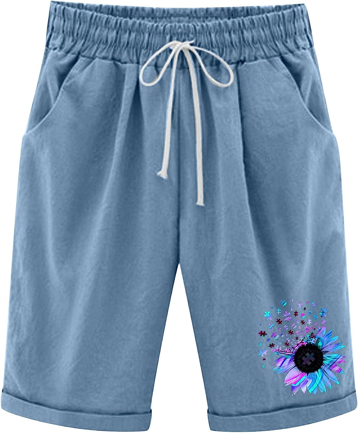 HSSDH Shorts for Women Beach, Women'S Casual Shorts Quick Dry Lightweight Summer Travel Beach Shorts for Women  HSSDH   