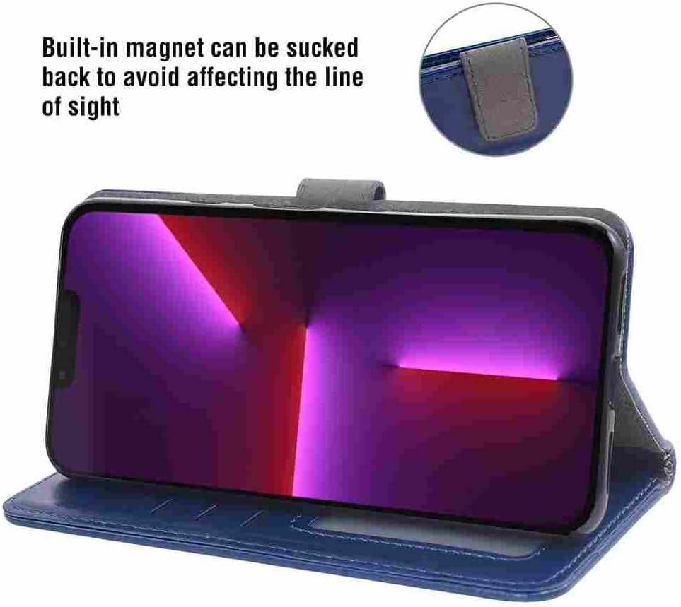 DIIGON Phone Cover Wallet Folio Case for LG V30, Premium PU Leather Slim Fit Cover for LG V30, 1 Photo Frame Slot, Comfortable, Blue  DIIGON   