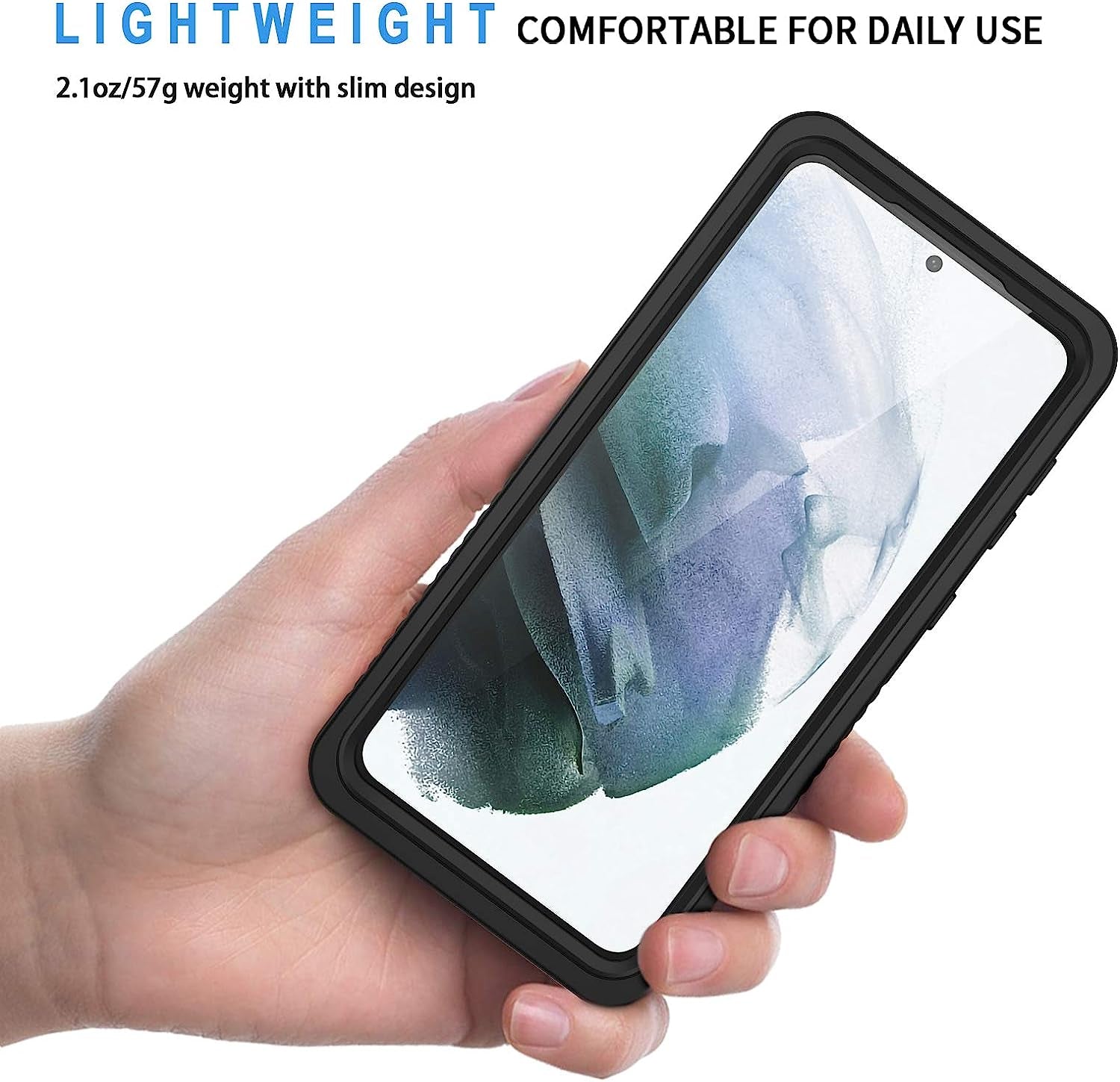 Lanhiem Samsung Galaxy S21+ plus Case, IP68 Waterproof Dustproof Shockproof Case with Built-In Screen Protector, Full Body Heavy Duty Protective Cover for Galaxy S21 plus 5G 6.7 Inch, Black  Lanhiem   