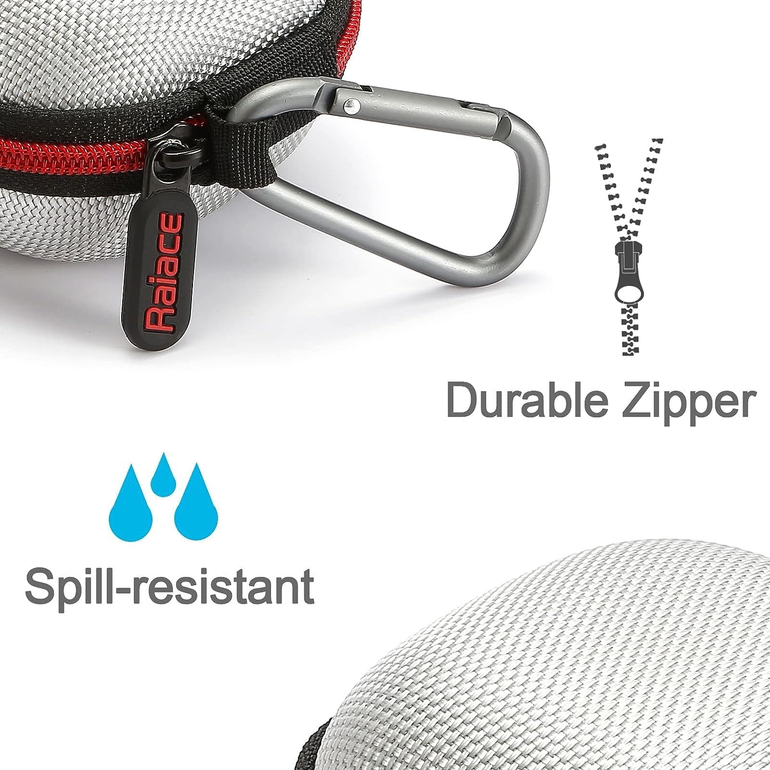 RAIACE Hard Storage Case Compatible with Beats Fit Pro Earbuds, Earbuds Storage Box with Mesh Pocket. (Case Only) - Silver  RAIACE   