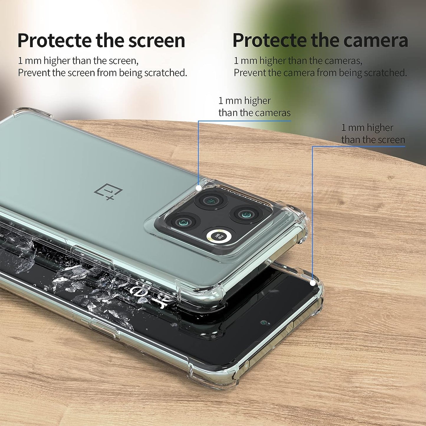 Foluu for Oneplus 10T Case, for Oneplus 10T 5G Phone Case Clear, Scratch Resistant Reinforced Corners TPU Rubber Soft Skin Silicone Protective Case Cover for Oneplus 10T 2022 (Crystal Clear)  Foluu   