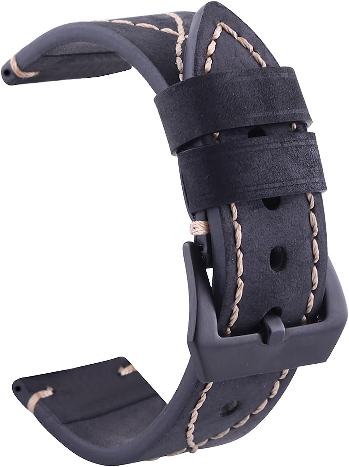 SVAPO 20 22Mm Band for Samsung Galaxy Watch 4/Classic/3/46/42Mm/Active 2 Gear S3/3 41 45Mm Leather Bracelet Universal Wirstband  SVAPO Black 1 22mm Universal 