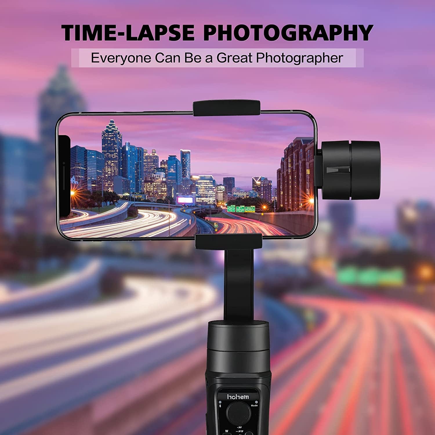 Hohem 3-Axis Gimbal Stabilizer for Iphone 13 12 11 PRO X XR XS Smartphone with 3D Inception Sport Mode Object Face Tracking Motion Time-Lapse Quick Balance Handheld Gimbal for Vlog Youtuber Live Video  hohem Technology Co., LTD.   