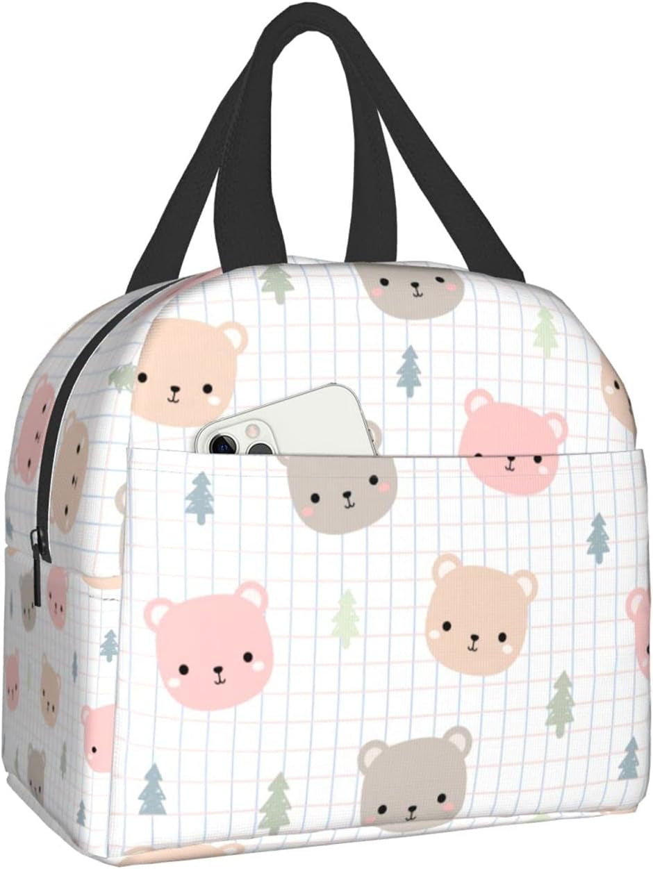 Fashion Blue and White Patchwork Lunch Box Insulated Cooler Lunch Tote Bag Travel Picnic Durable Shopping Reusable Waterproof Bags for Women  carati   