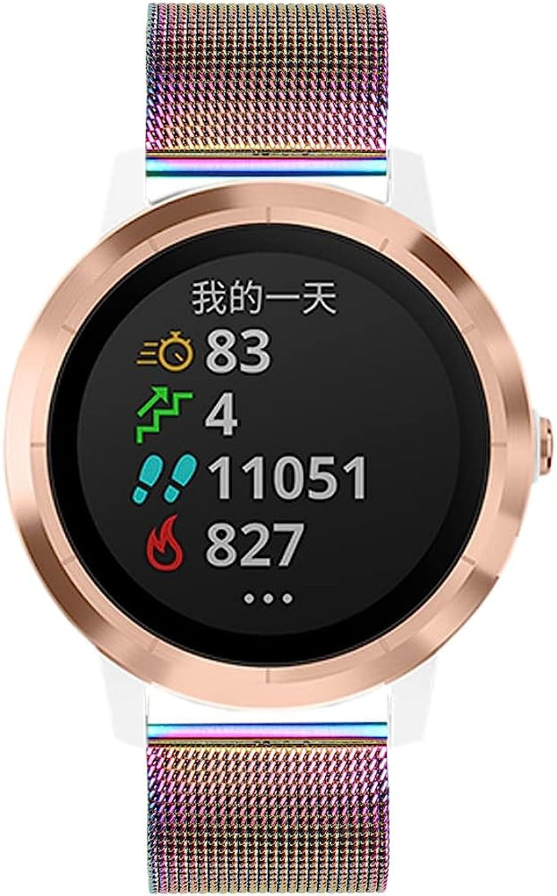 WIGERLON Compatible with Garmin Vivoactive 4S Bands 40Mm,Vivomove 3S Band 39Mm,Garmin Venu 2S Bands Fits 18Mm Watch Lugs,Stainless Steel Mesh Milanese Bands for Fossil Venture Gen 4 Hr/Gen 3,Women'S Gen 5E 42Mm  WIGERLON   