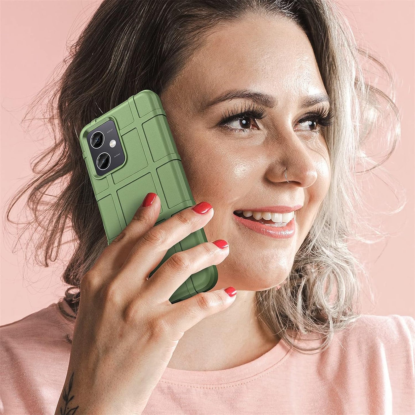 Ephoou Slim Phone Case for Xiaomi Redmi Note 12 5G,Rugged Shield Protective Cover with Military Grade Shockproof Protection Case Compatible with Xiaomi Redmi Note 12 5G/Xiaomi Poco X5 6.67" Hd-Green  Ephoou   