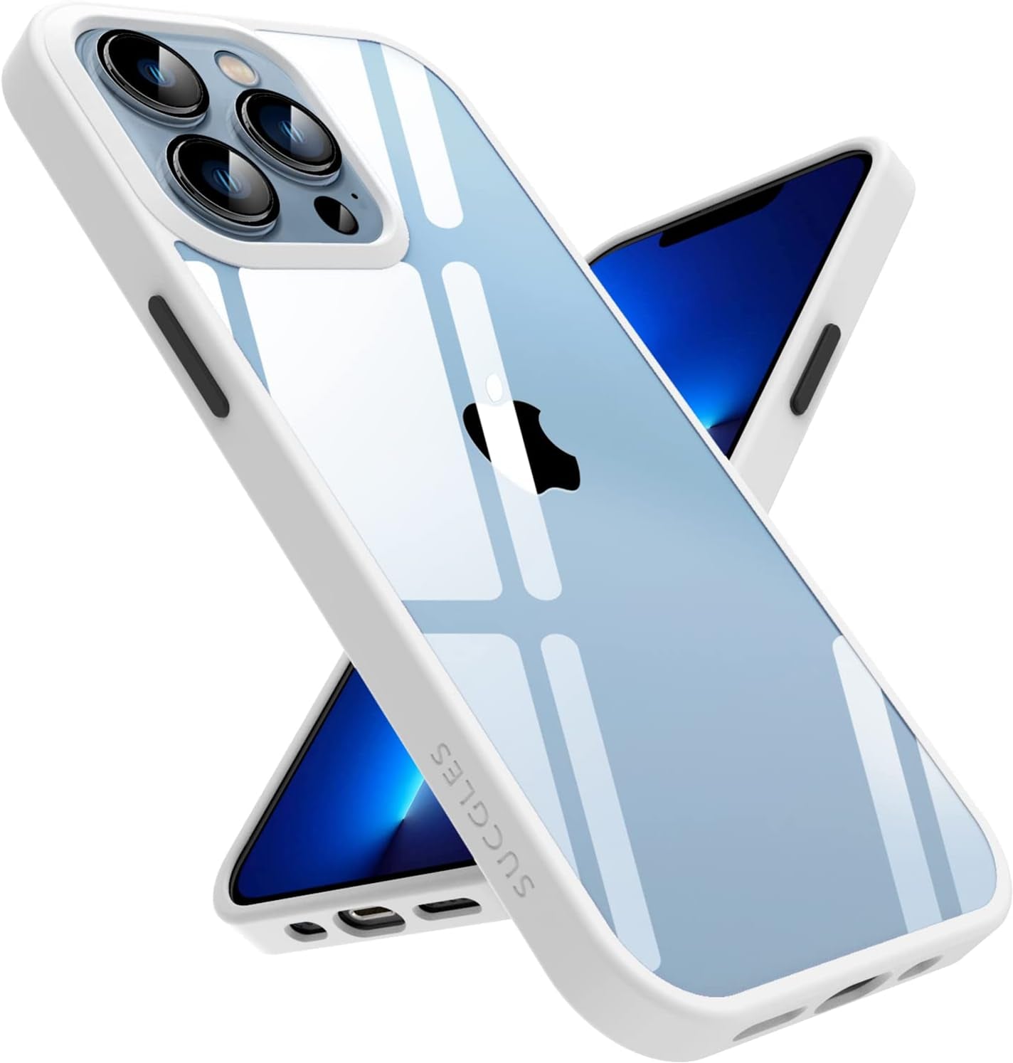 [2023 New] Crystal Clear Designed for Iphone 13 Pro Case, [Non-Yellowing] [Military Drop Protection] Shockproof Bumper Slim Phone Case Thin Cover for Apple 13Pro (6.1 In, Clear)  Gotrays Gavin LLC Clear White Iphone 13 Pro Max Case 