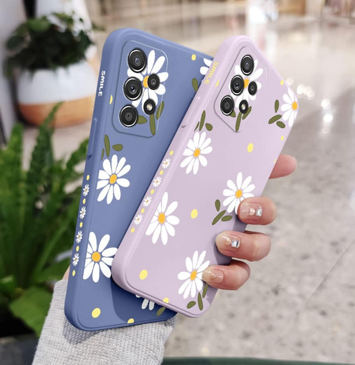 Sunswim for Galaxy Note 20 Ultra Case Cute Daisy Pattern Full Camera Lens Protection Shockproof TPU Bumper Liquid Silicone Protective Cover Phone Cases for Samsung Galaxy Note 20 Ultra 5G 6.9"-Black  Sunswim   