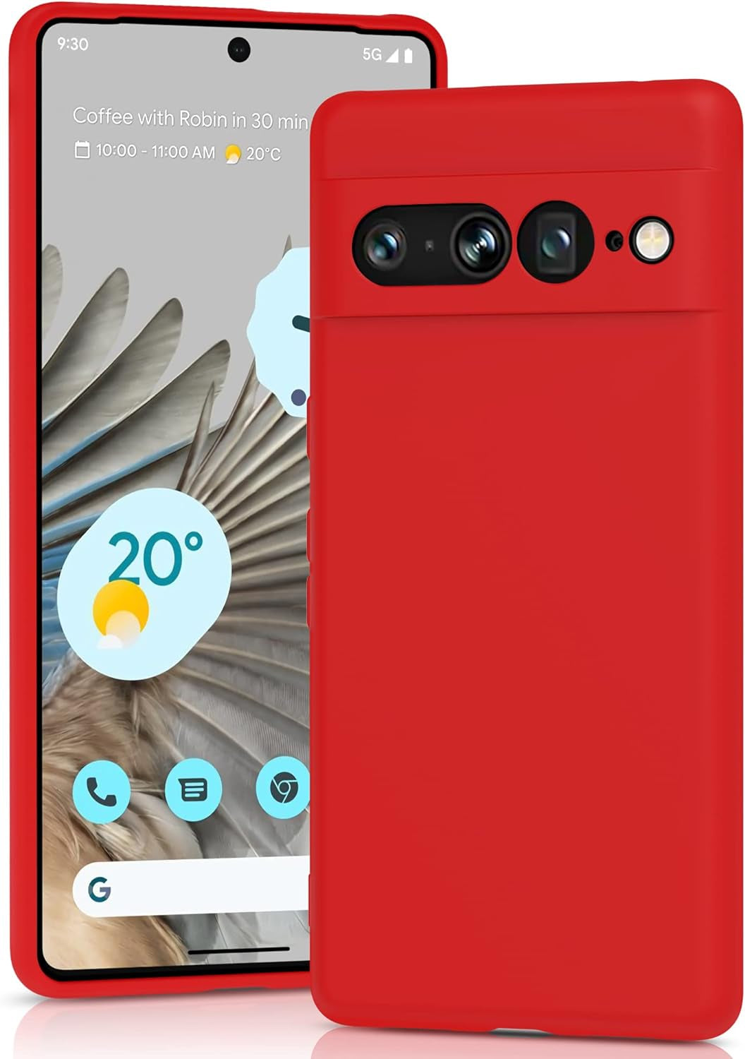 YATWIN Silicone Case for Google Pixel 7A 5G, Soft-Touch, Shockproof, Dustproof, Antiskid Full Body Armour Phone Cover for Google Pixel 7A 5G - Dark Green  YATWIN   