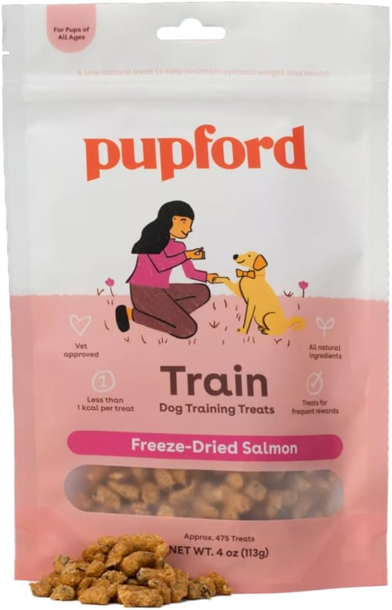 Pupford Freeze Dried 475+ Puppy Treats, Low Calorie, Vet Approved, All Natural, Healthy Training Treats for Small to Large Dogs (Beef Liver)  Pupford Salmon 4 Ounce (Pack Of 1) 