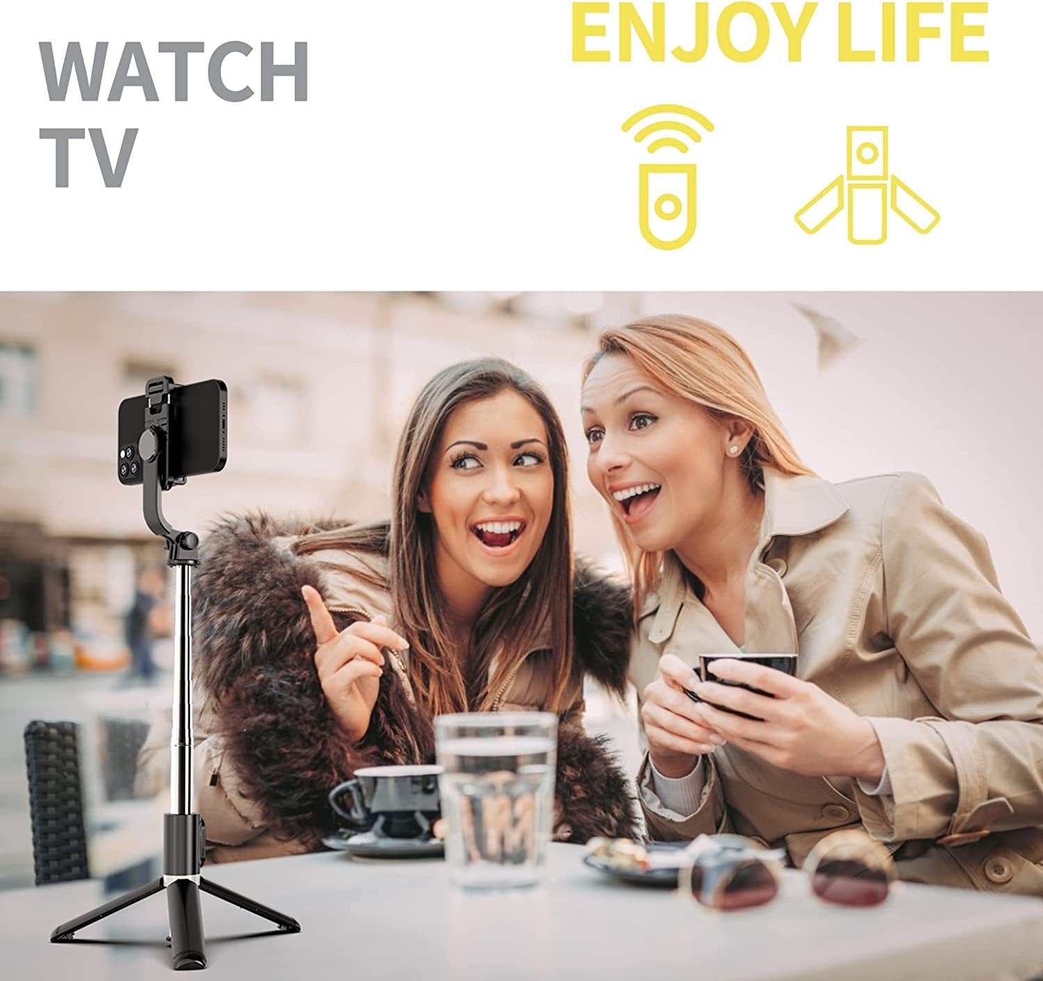 Selfie Stick Tripod, All in One Extendable & Portable Iphone Tripod Selfie Stick with Wireless Remote Compatible with Iphone 14 13 12 11 Pro Xs Max Xr X 8 7, Galaxy Note10/S20/S10/Oneplus 9/9 PRO Etc  LDP   