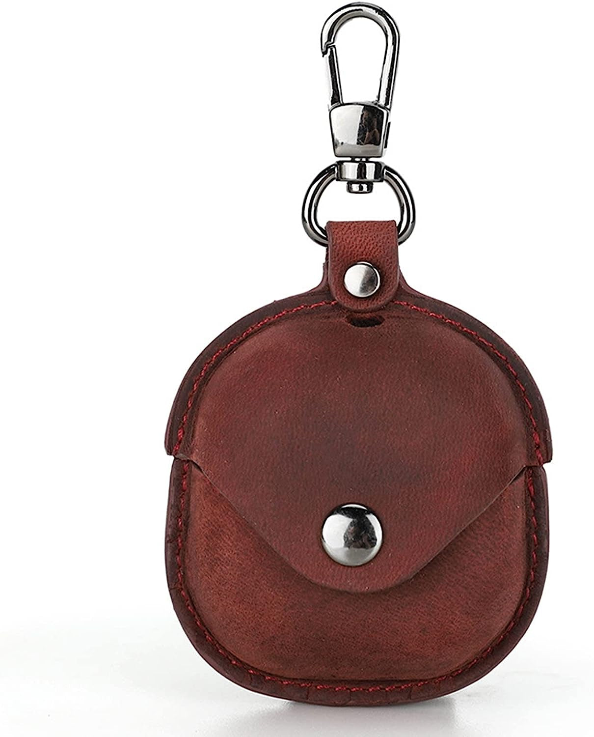 Soft Genuine Leather Case Cover Compatible with Galaxy Buds Pro/Galaxy Buds 2, Samsung Galaxy Buds Live Protective Case with Keychain (Wine Red)  CHUUMEE   