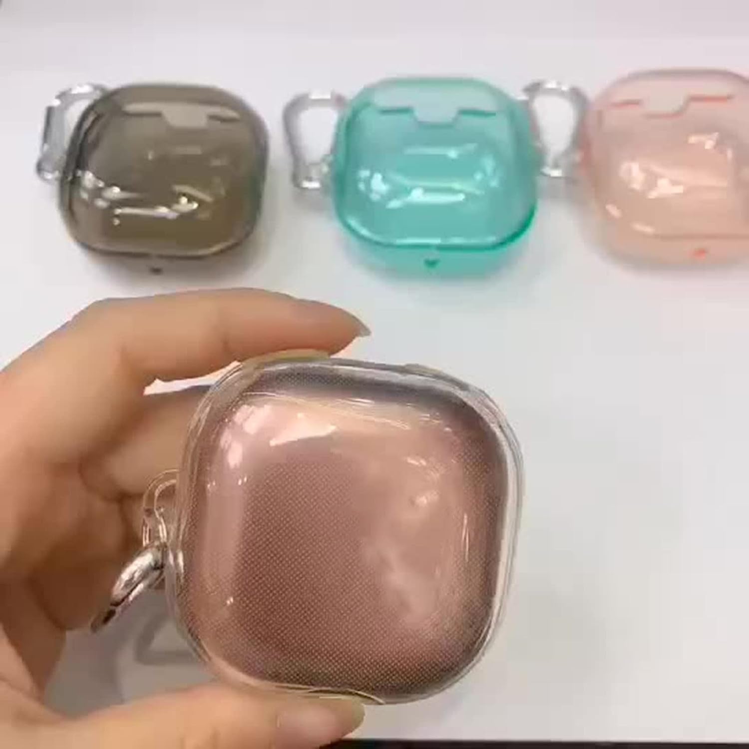 Gaweb Shockproof Transparent Earbuds Case Protective Cover for Samsung Galaxy Buds Pro/Buds Live/Buds 2 Transparent One Size  Gaweb   