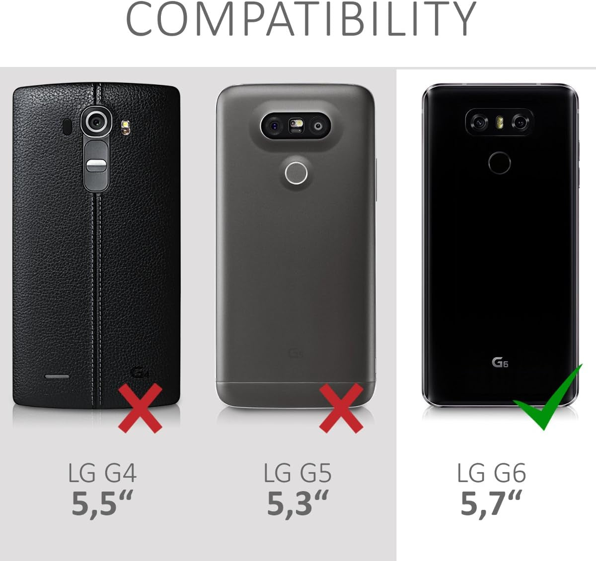 Kwmobile Case Compatible with LG G6 Case - Soft Slim Protective TPU Silicone Cover - Light Blue Matte  KW-Commerce   