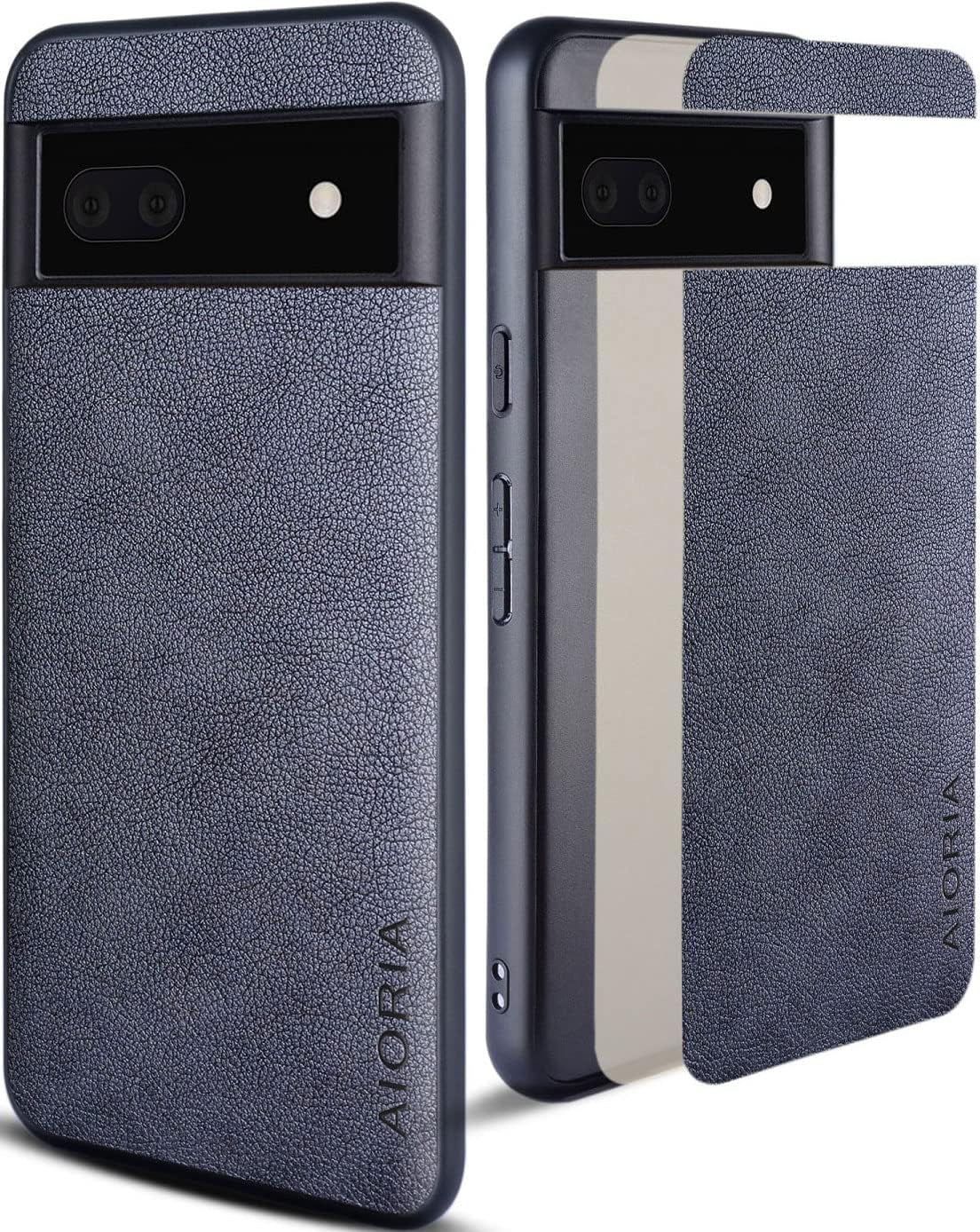 Aioria for Google Pixel 6 Pro Case, 6.71 Inch Premium PU Leather Phone Cover Retro Design Full Protective Case for Google Pixel 6 Pro 5G (Dark Red)  Aioria Gray  