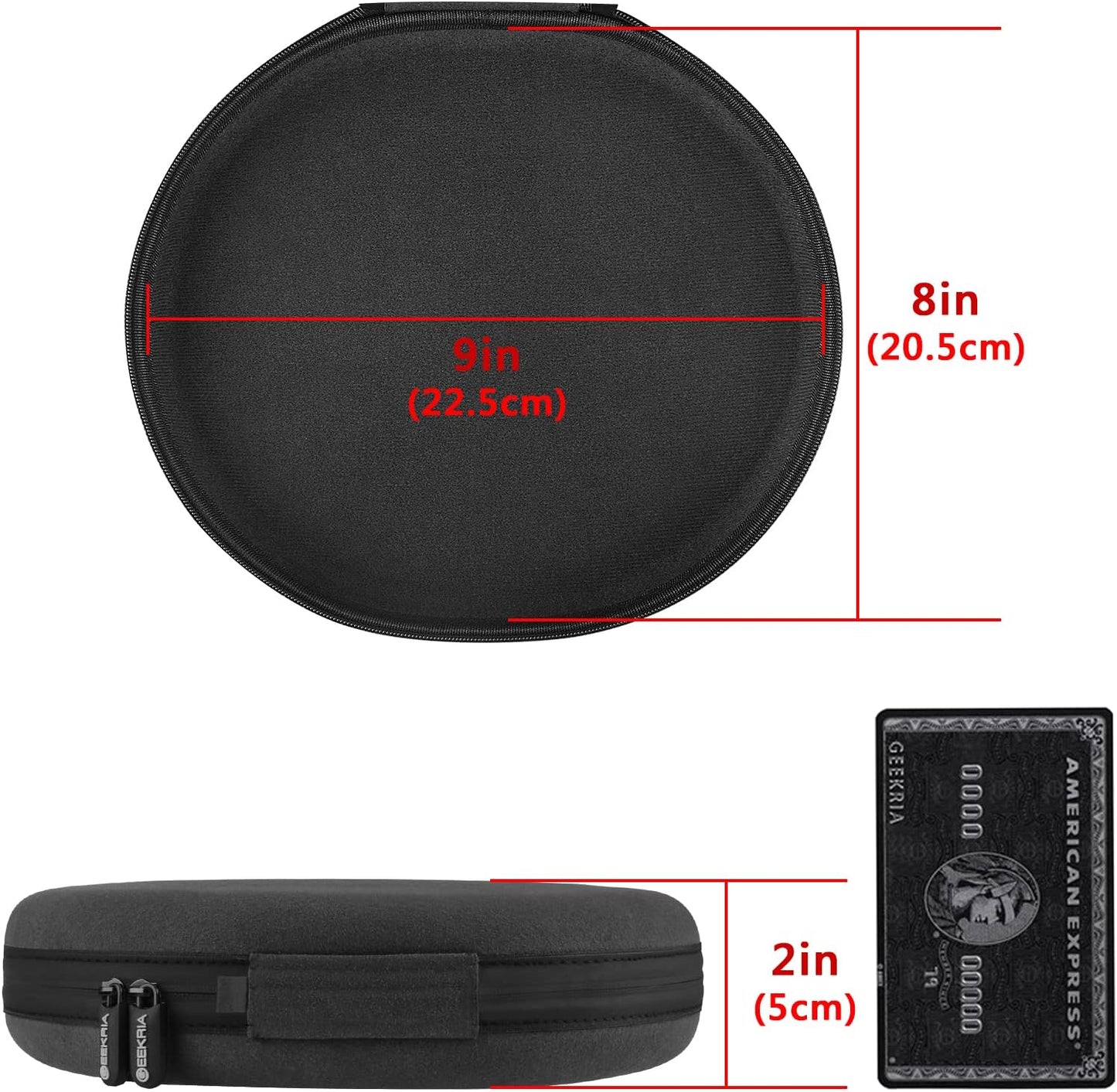 Geekria Shield Smart Headphones Case Compatible with Airpod Max Case, Replacement Hard Shell Travel Carrying Bag with Cable Storage (Microfiber Dark Grey)  GEEKRIA   