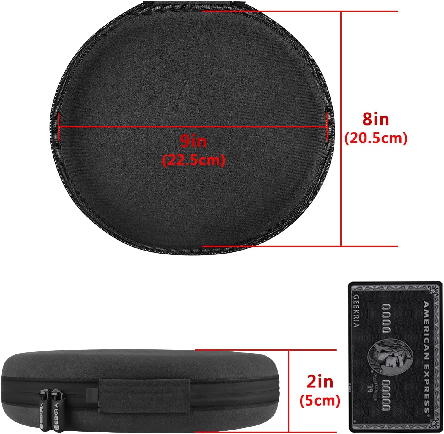 Geekria Shield Smart Headphones Case Compatible with Airpod Max Case, Replacement Hard Shell Travel Carrying Bag with Cable Storage (Microfiber Dark Grey)  GEEKRIA   