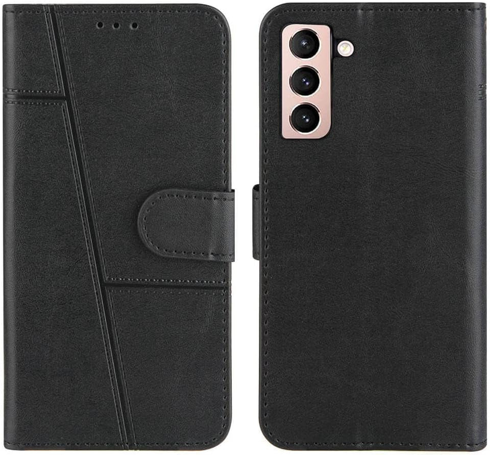 Jancalm S21 Case Wallet 2022, for Galaxy S21 Case,[Wrist Strap][Card Holder Slots][Kickstand] Premium PU Leather S21 Phone Case Flip Cover Magnetic Protective for Samsung Galaxy S21 5G (Black)  JanCalm   
