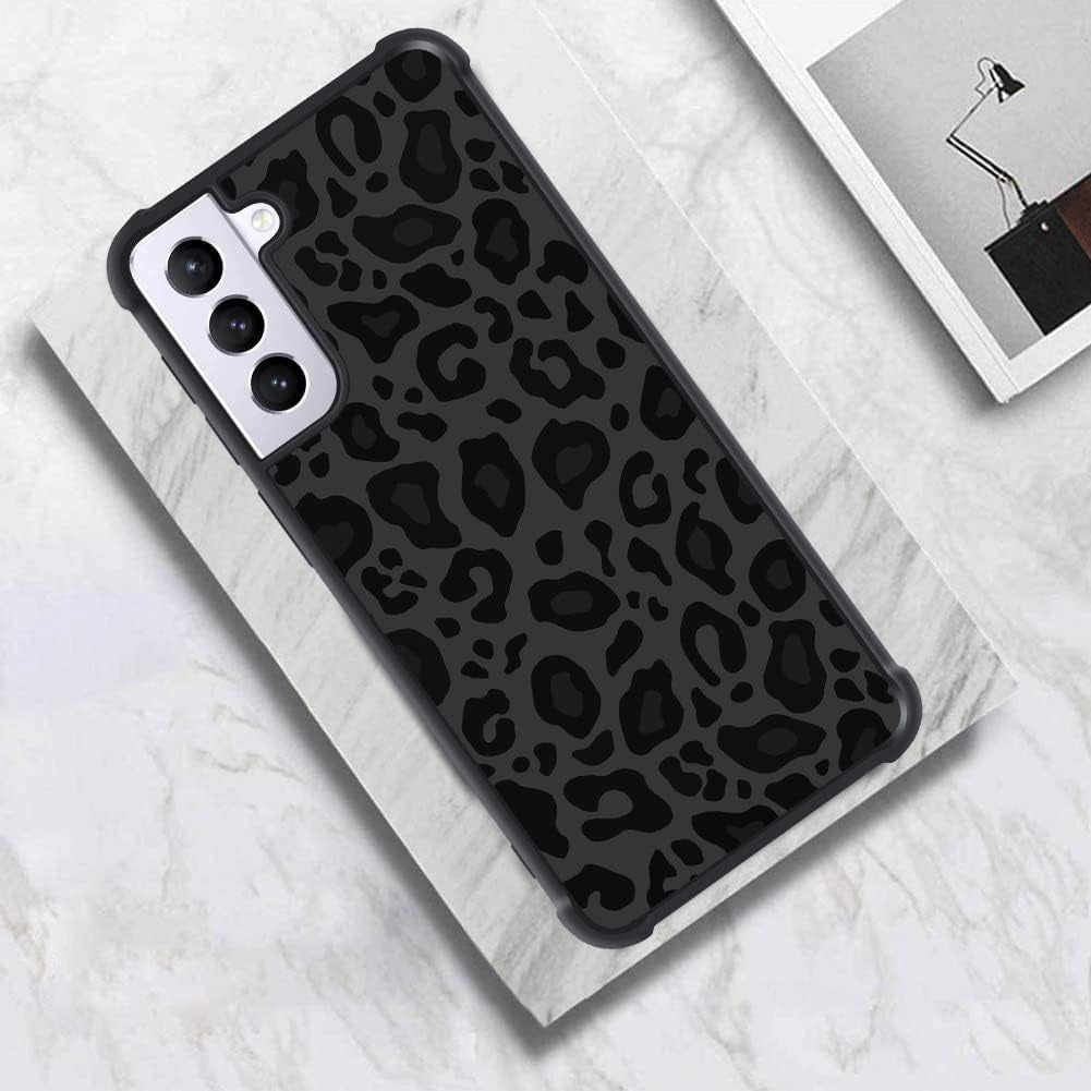 KANGHAR Case Compatible with Samsung Galaxy S21,Black Leopard Design,Tire Texture Non-Slip +Shockproof Rugged TPU Protective Case for Samsung Galaxy S21 6.2 Inch (2021) Leopard Pattern  KANGHAR   