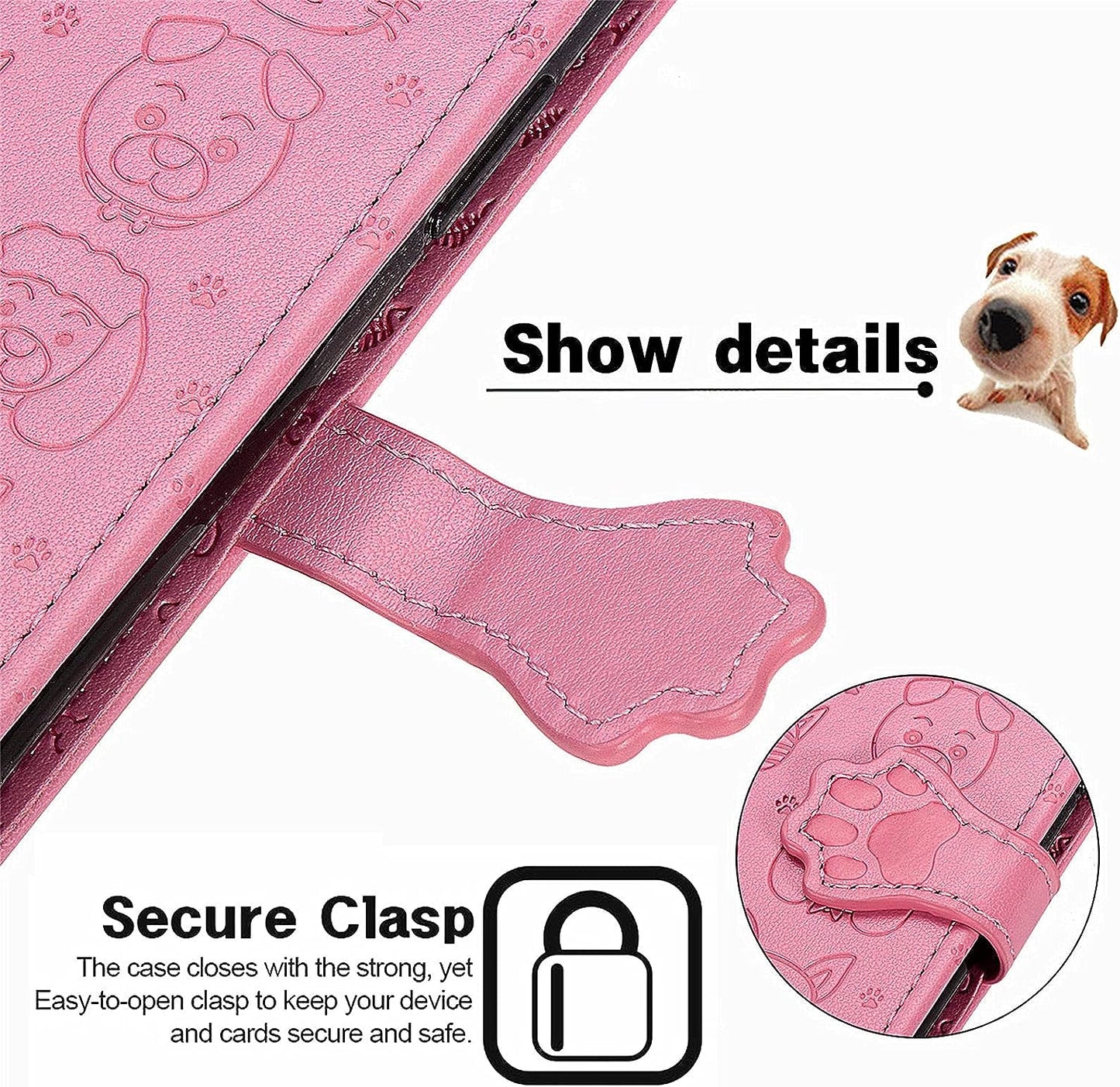 Ccsmall Oneplus Nord N200 Cartoon Girl Wallet Case,Kawaii Cat Dog Style Flip Phone Cover with ID Card Holder & Kickstand PU Leather Magnetic Clasp Case for Oneplus Nord N200 MG Pink  CCSmall   
