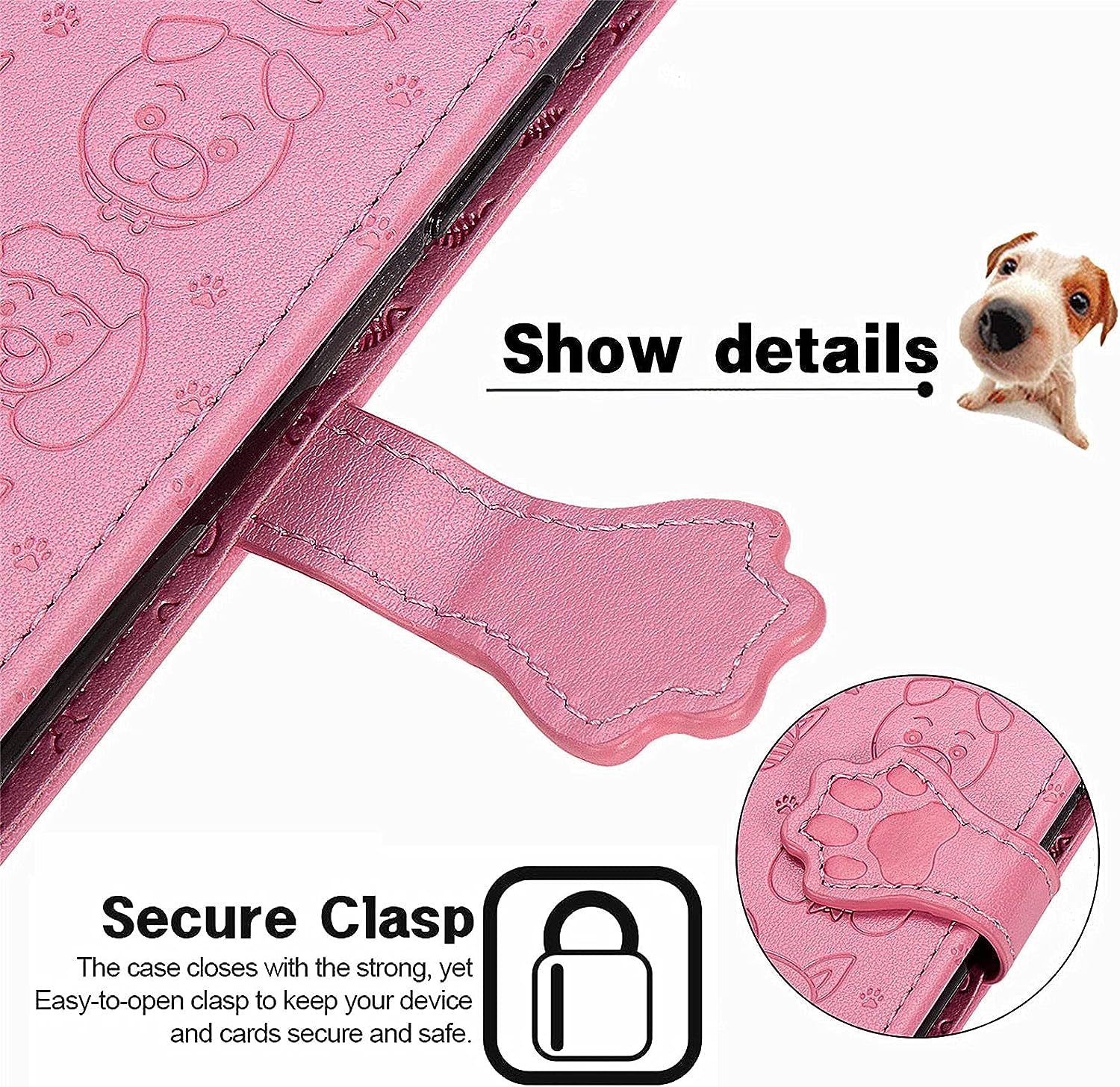 Ccsmall Oneplus Nord N200 Cartoon Girl Wallet Case,Kawaii Cat Dog Style Flip Phone Cover with ID Card Holder & Kickstand PU Leather Magnetic Clasp Case for Oneplus Nord N200 MG Pink  CCSmall   
