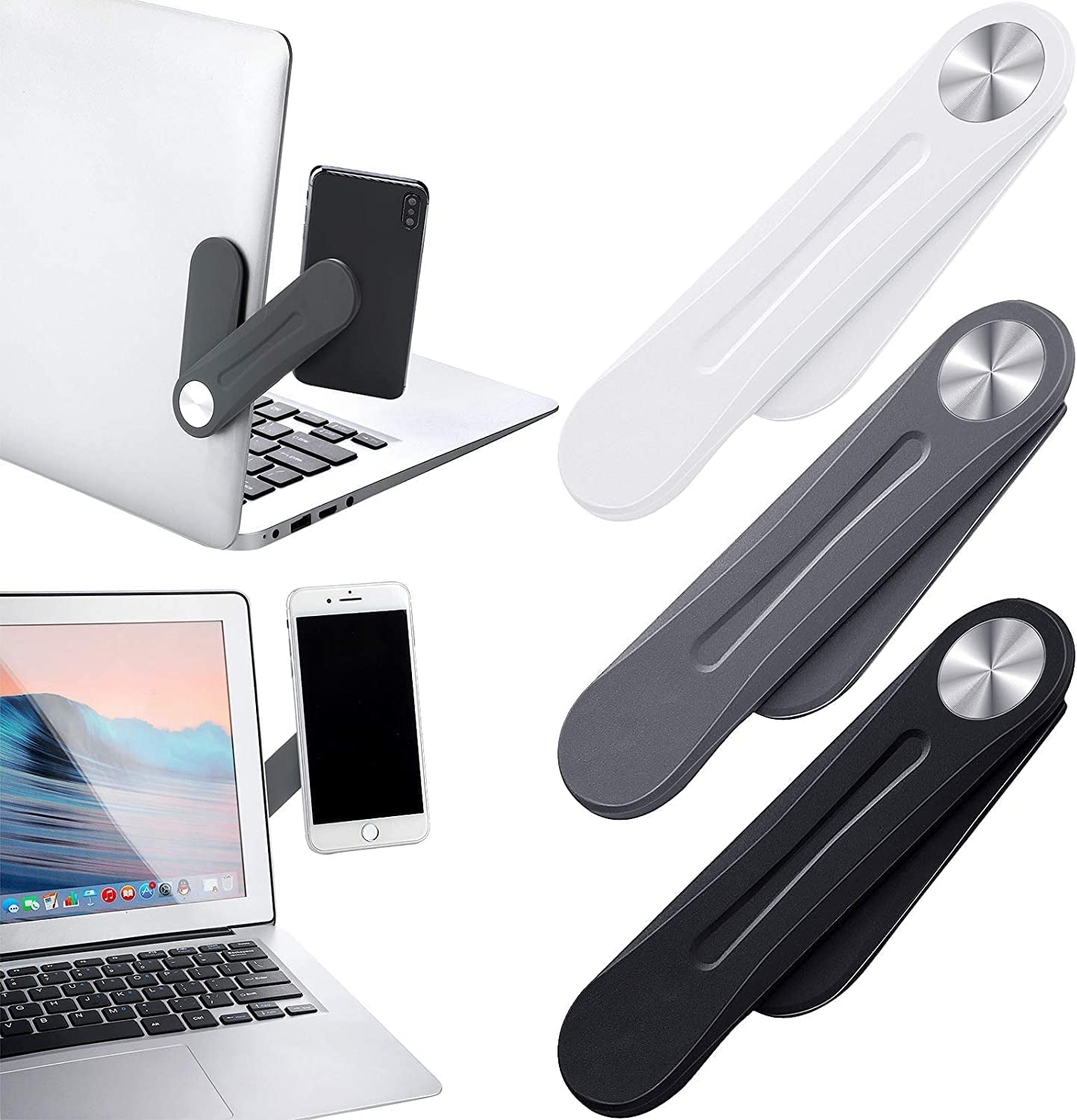 Magnetic Laptop Phone Holder Adjustable Mount Clip for Laptop (Grey)  Shenzhen Leshiya Industrial Co., Ltd.   
