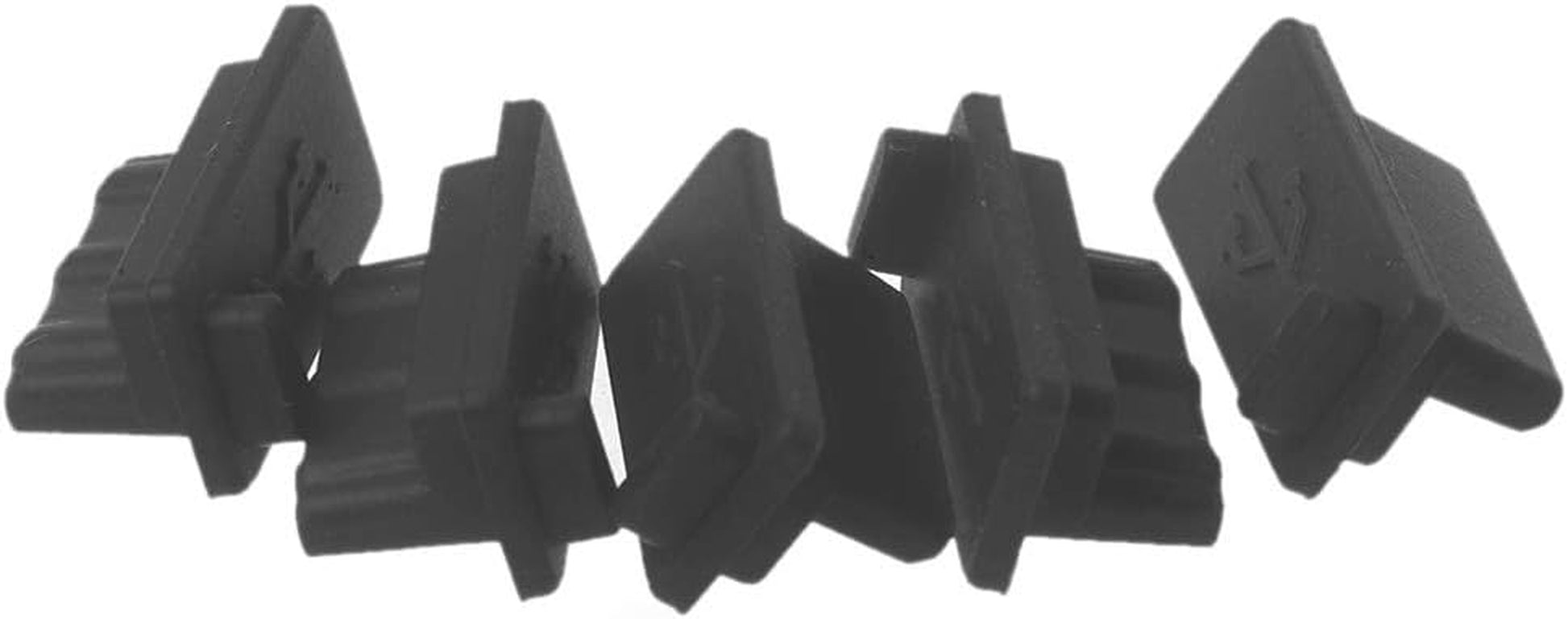 XISAOK 5PCS USB Dust Plug Charger Port Cover Cap Female Jack Interface Universal Silicone Dustproof Protector Tablet PC Notebook Laptop Powerbank Dust Plugs Black  XISAOK   