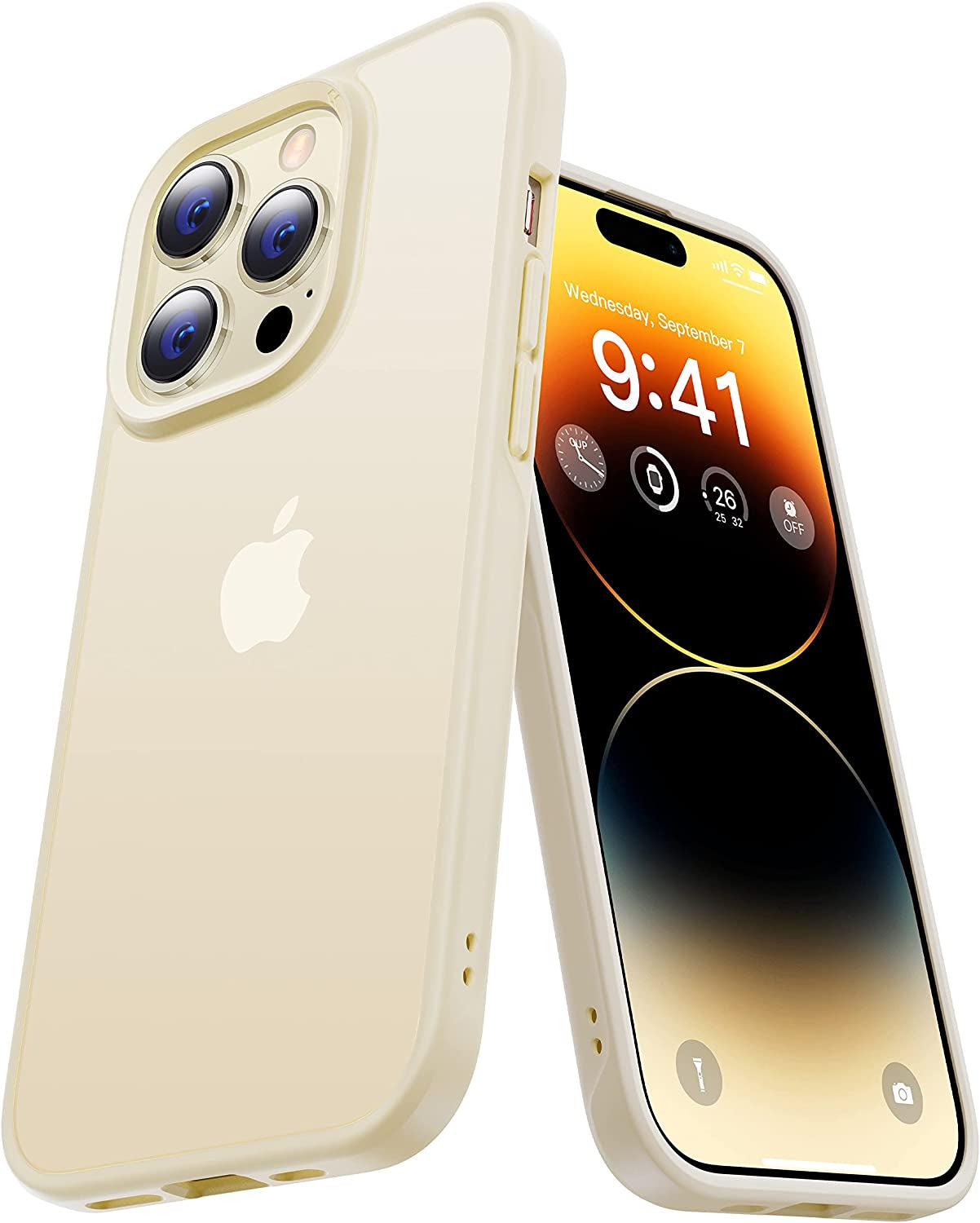 CASEKOO [SGS Tested] Newly Matte Beige Iphone 14 Pro Case [10FT Mil-Grade Protection] Anti-Fingerprints & Anti-Scratch Durable Translucent Back Anti-Slip Frame Iphone 14 Pro Phone Case, Beige  CASEKOO   