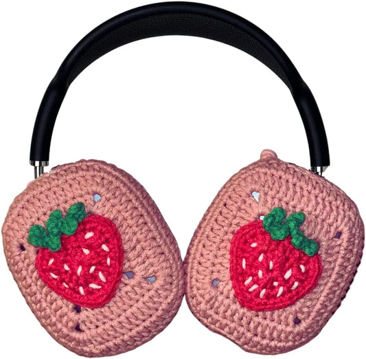 Apple Airpods Max Crochet Headphone Covers, Cute Airpods Max Case for Apple Headphones (Strawberry)  ggümm studio   