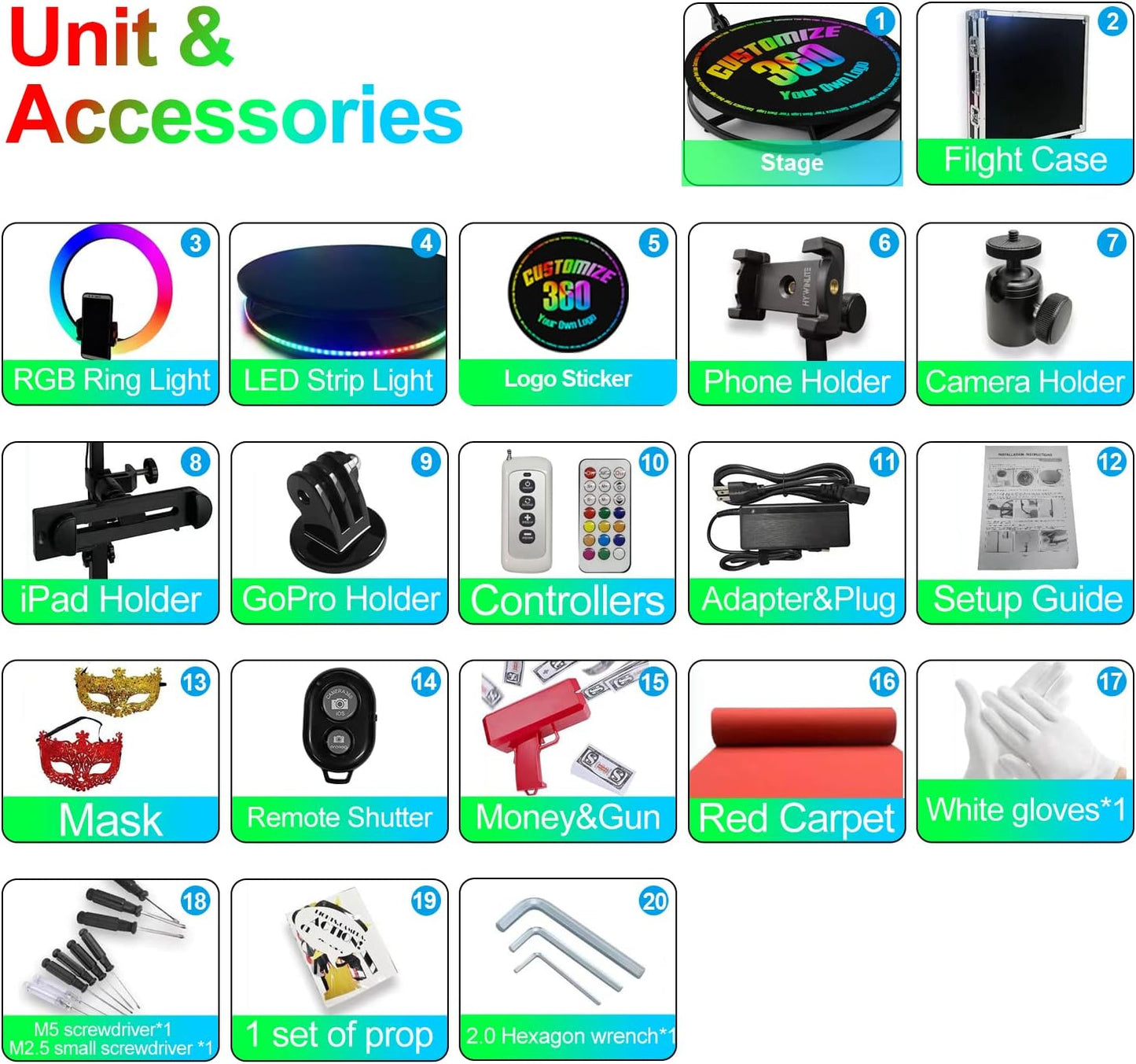 360 Photo Booth Machine with Software for Parties with Ring Light,Logo Customization,Automatic Slow Motion 360 Spin Camera Booth (26.8") for 1-2 People Stand On  mayceyee   