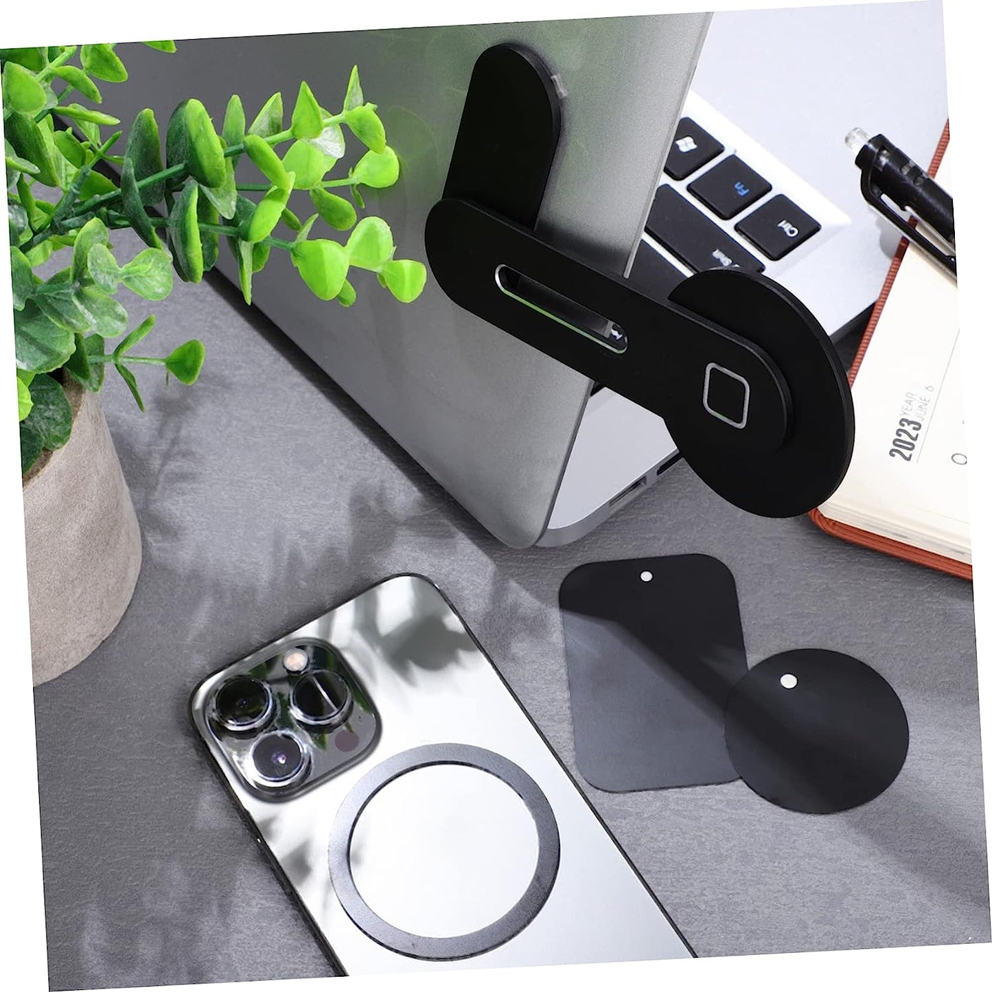 UKCOCO 4Pcs Bracket Laptop Car Mount Desk Laptop Stand Magnetic Car Mount Mobile Phone Stand Magnetic Laptop Holder Magnetic Phone Holder for Laptop Magnetic Laptop Bracket Phone Rack  UKCOCO   