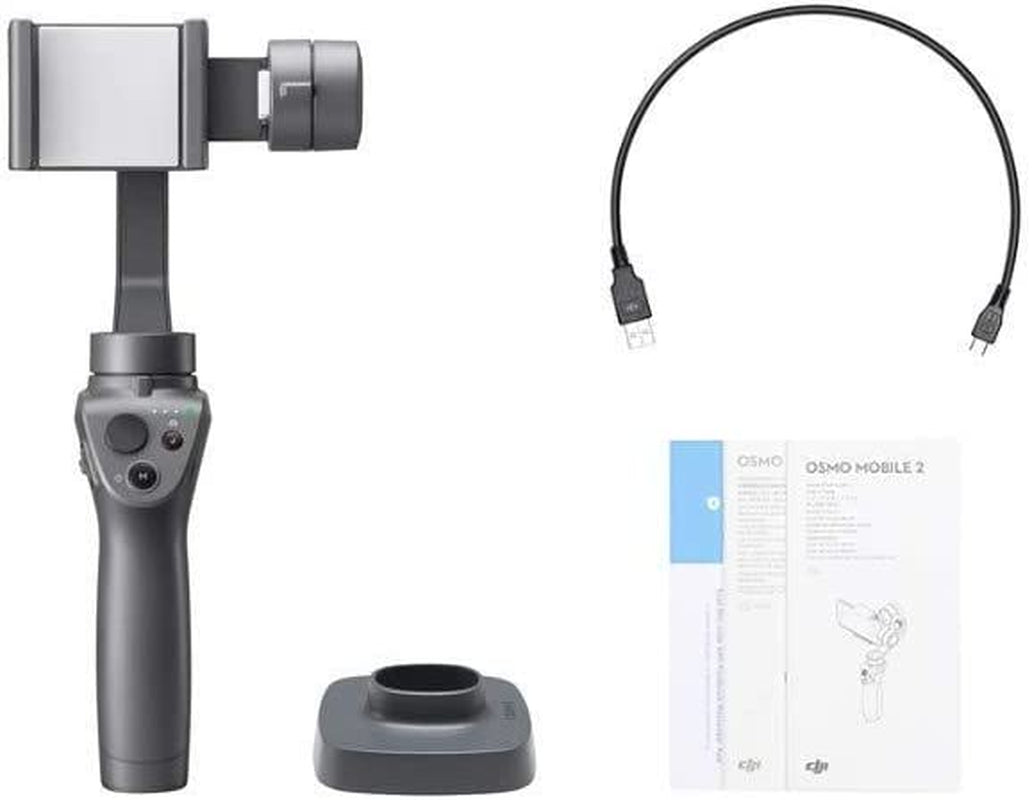 DJI Osmo Mobile 2 3-Axis Handheld Gimbal Stabilizer for Iphone & Android Smartphones with PGYTECH Action Camera Adapter  DJI   