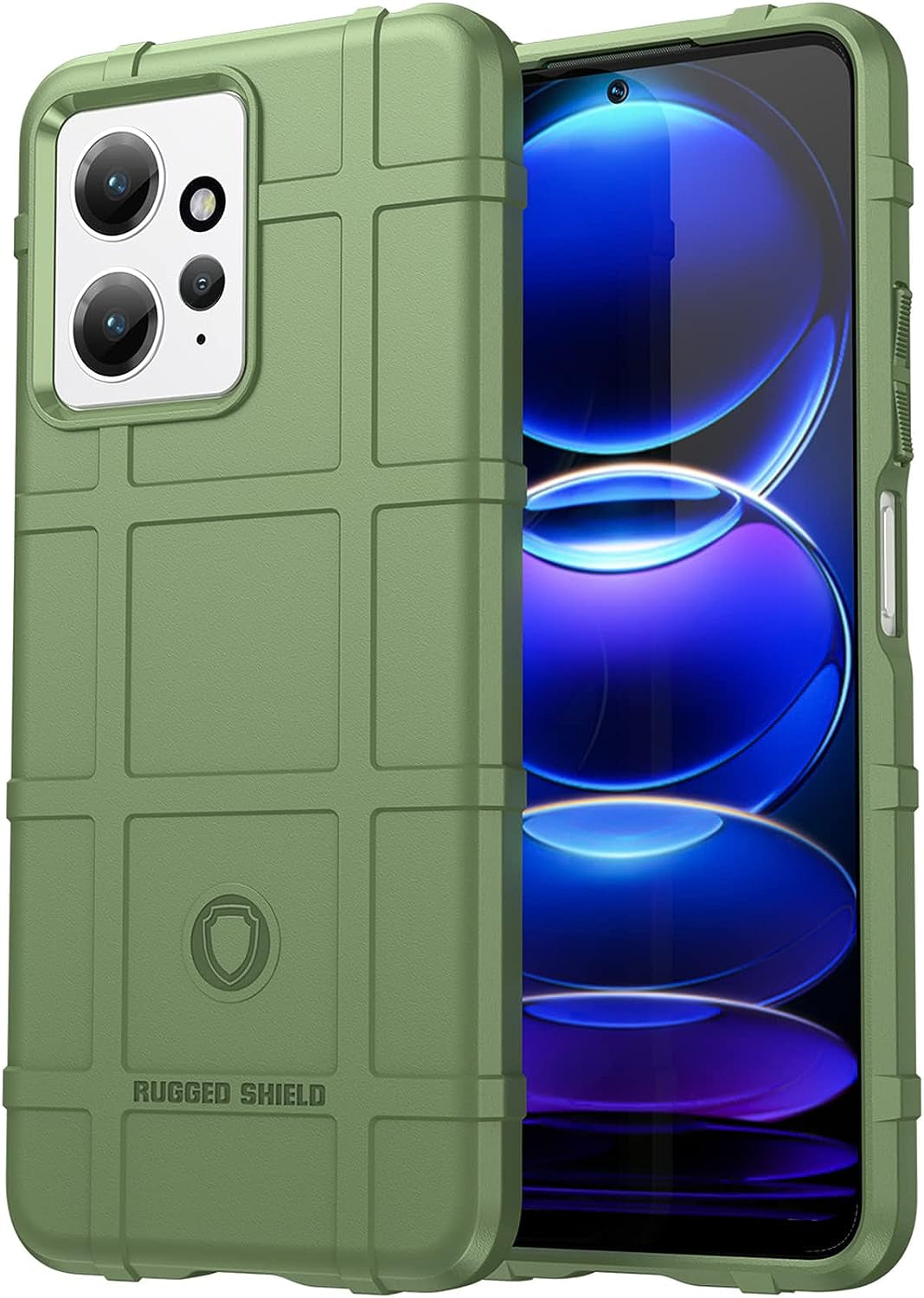 Ysnzaq Military Grade Durable Rugged Case for Xiaomi Redmi Note 12 4G (Not 5G), Ultra Slim Soft TPU Shockproof Protective Phone Cover for Xiaomi Redmi Note 12 4G HD Black  Ysnzaq Green  