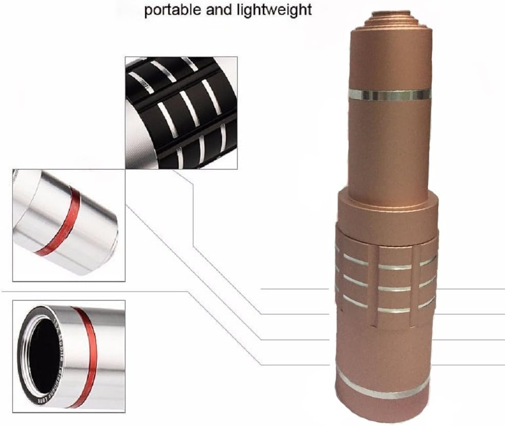 Youniker Optical Camera Lens Kit for Iphone 7 Plus,18X Manual Focus Telephoto Lens for Iphone 7 Plus,Including 18X Aluminum Zoom Telescope Camera Lens with Tripod + Iphone7 plus Case  Youniker   