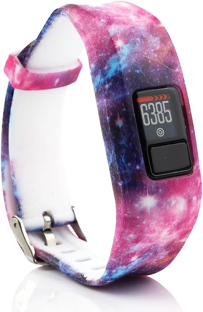 Honecumi Vivofit Jr Bands Compatible with Garmin Vivofit Jr 2 Band/Vivofit 3 Replacement Band for Kids Boys Girls Men Women Vivofit Jr 2 Watchband Wristband Strap Accessories Bands with Secure Clasp  honecumi Pattern-Starry  