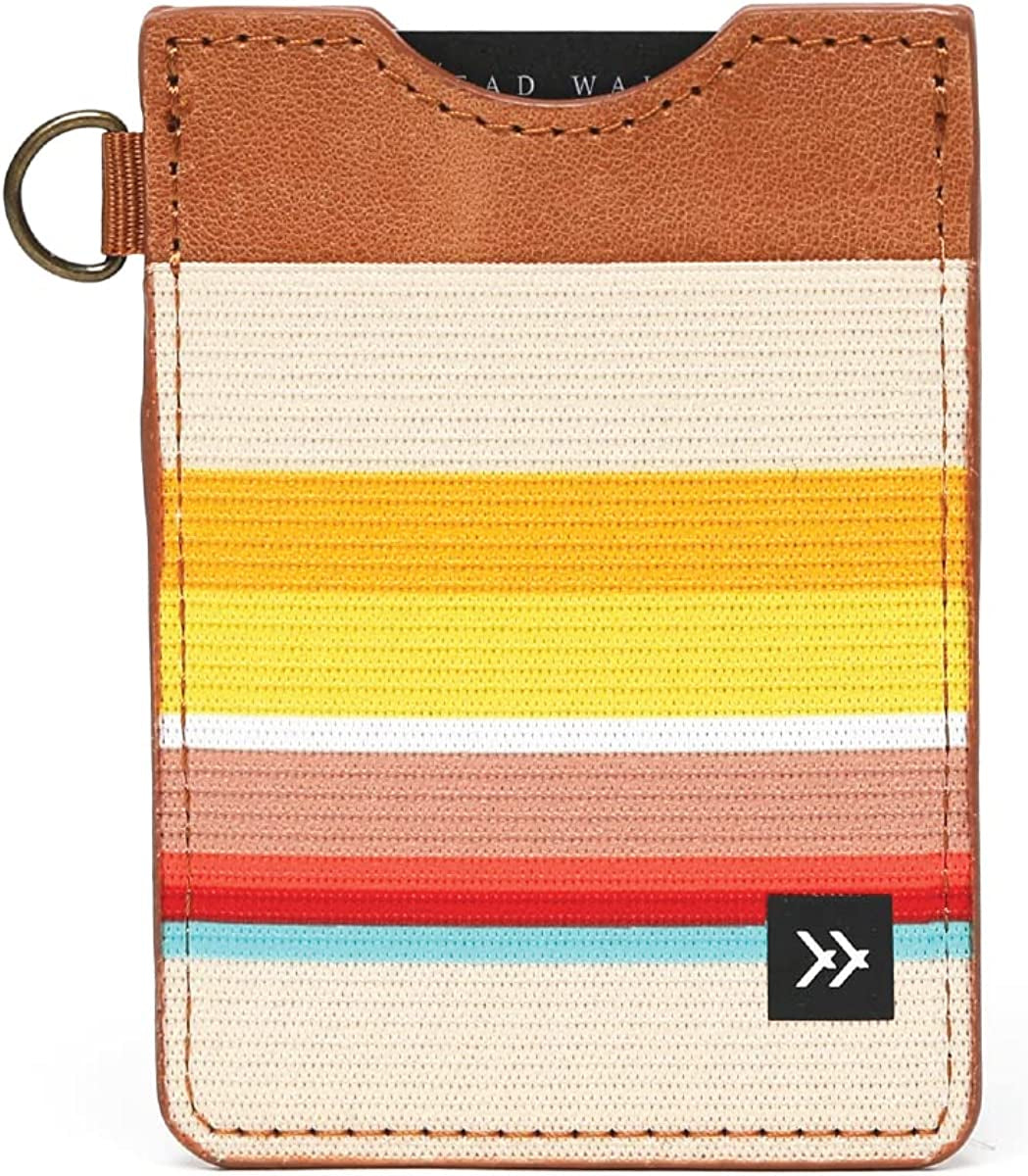 Slim Minimalist Elastic & Leather Vertical Wallet with RFID for Men & Women | Small Credit Card Holder for Front Pocket  Thread Wallets Weekend  