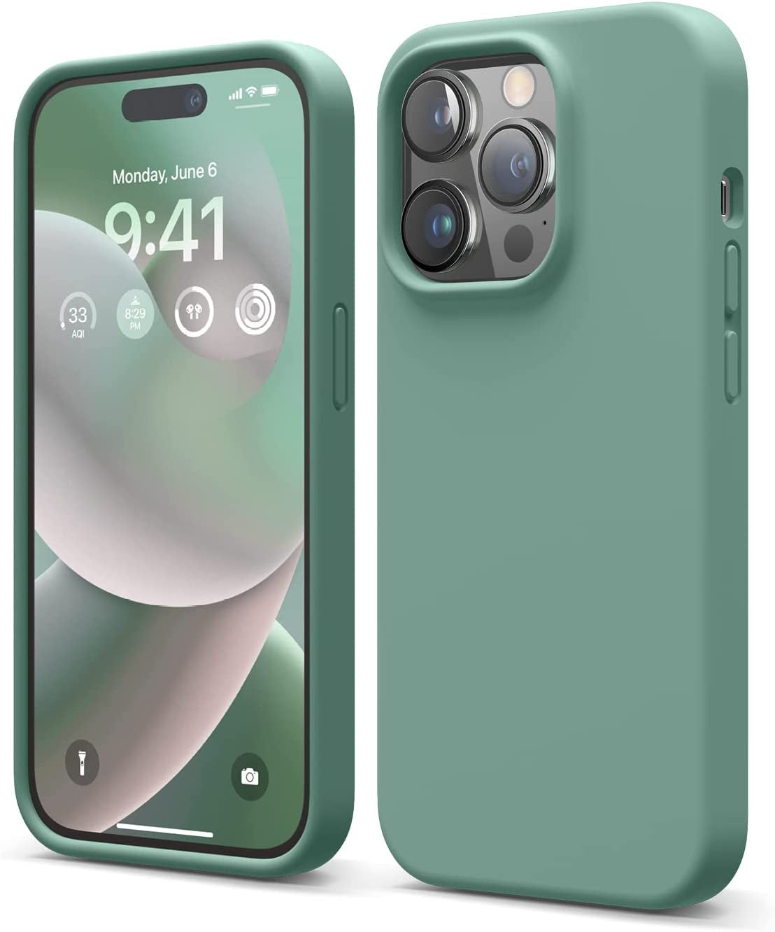 Elago Compatible with Iphone 14 Pro Case, Liquid Silicone Case, Full Body Protective Cover, Shockproof, Slim Phone Case, Anti-Scratch Soft Microfiber Lining, 6.1 Inch (Burgundy)  elago Midnight Green  