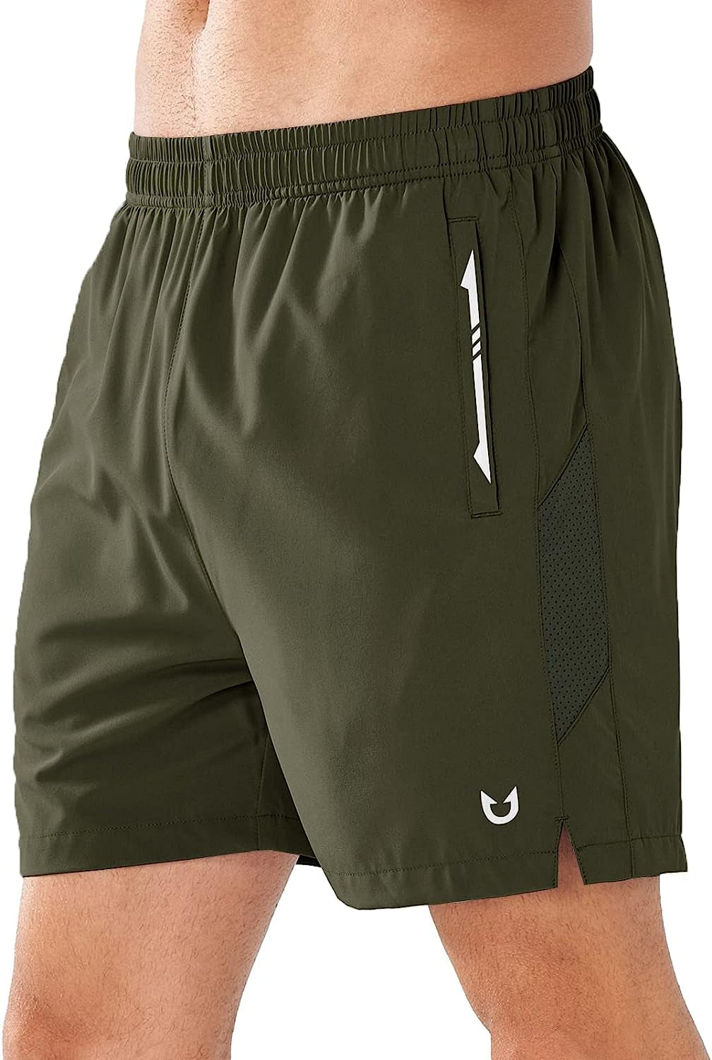 NORTHYARD Men'S Running Athletic Shorts 5 Inch Workout Gym Tennis Quick Dry Short for Active Training with Zipper Pockets  NORTHYARD Armygreen 5 inch Small