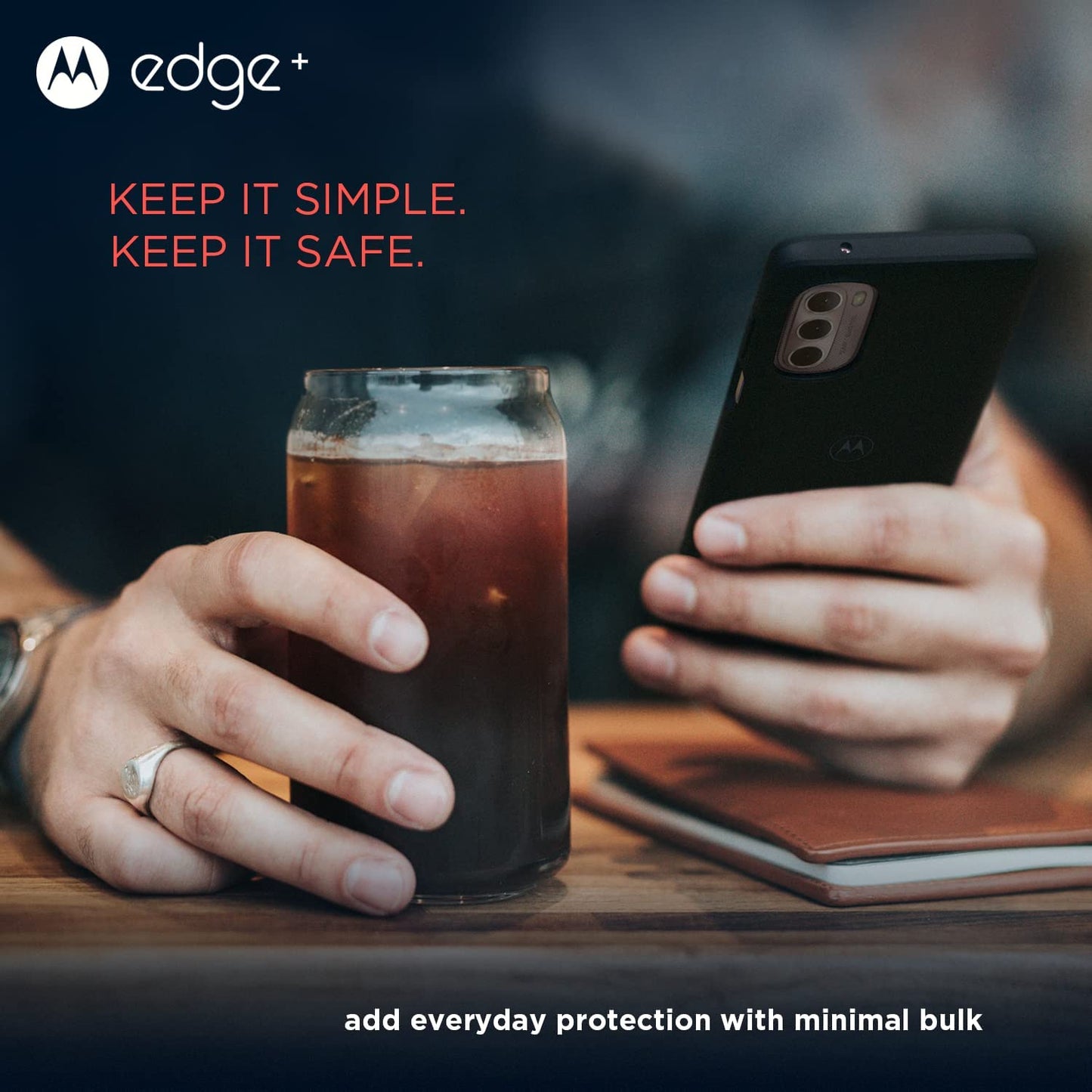 Motorola Edge+ (2022) Protective Case- Black Precision Fit, Stylish Shock Absorbing Phone Cases [NOT for Edge+ 2020/Edge+ 2023, Edge 2021/Edge 5G UW 2021, & Edge 2022]  Salom America Company   