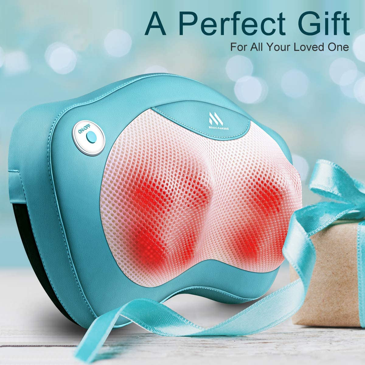 Back Massager with Heat - Neck Massager Gifts for Women, Men, Mom, Dad, Parents- Perfect Presents Idea for Valentines Day, Mothers Day, Fathers Day Gift  Magic Makers   