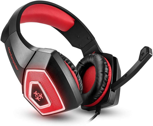 Alician V-1 Gaming Headset RGB Illuminated Wired Headphones Universal for Smart Phone Notebook Red  Alician   