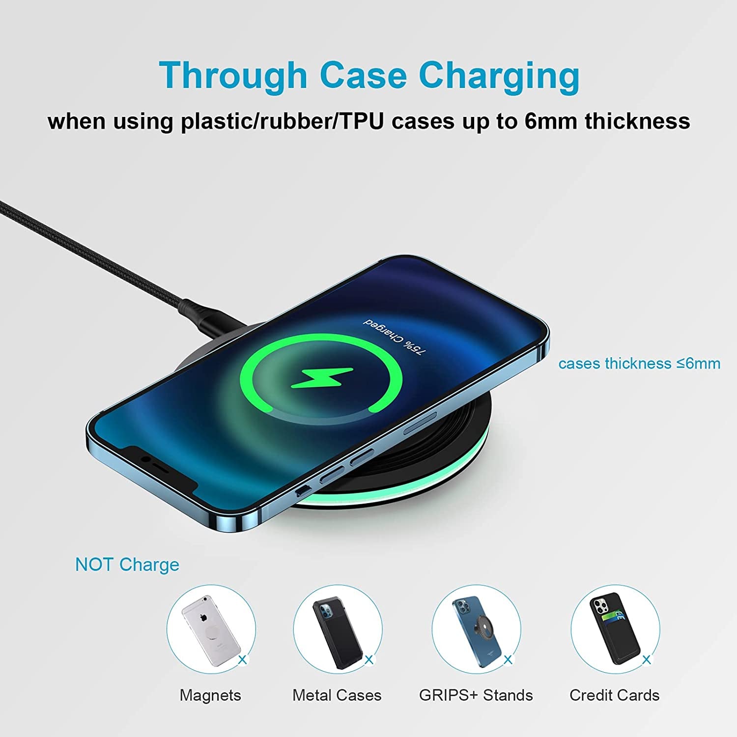 2Pack 15W Fast Wireless Charger Compatible Google Pixel 7 Pro, 7, 6, 6 Pro, 5, 4, 4 XL, 3, 3 XL, Pixel Buds, Iphone 14 13 12 11 Mini Pro Max, X XR XS Max 8, Samsung S23 S22 S21 S20, QI Charging Pad  Shenzhen Chuang Wei Da Technology Co., LTD   