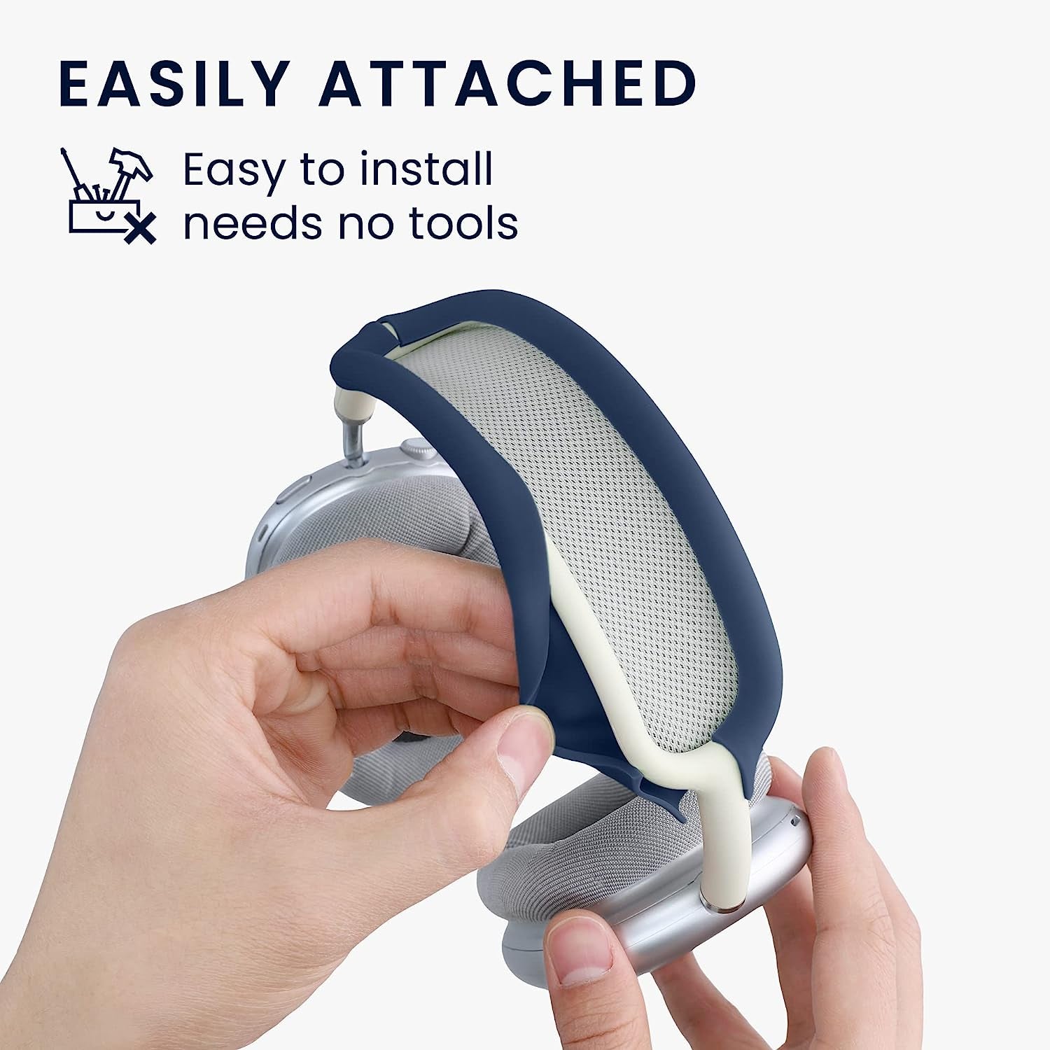 Kwmobile Headband Cover Compatible with Apple Airpods Max - Headphones Cover Protector Silicone - Dove Blue  KW-Commerce   