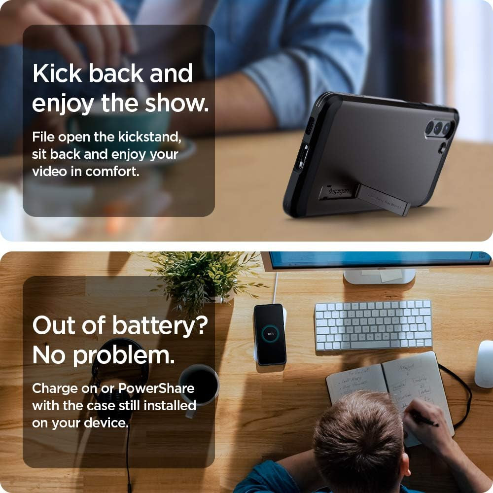 Spigen Tough Armor [Extreme Protection Tech] Designed for Galaxy S21 Case (2021) - Gunmetal  Spigen   