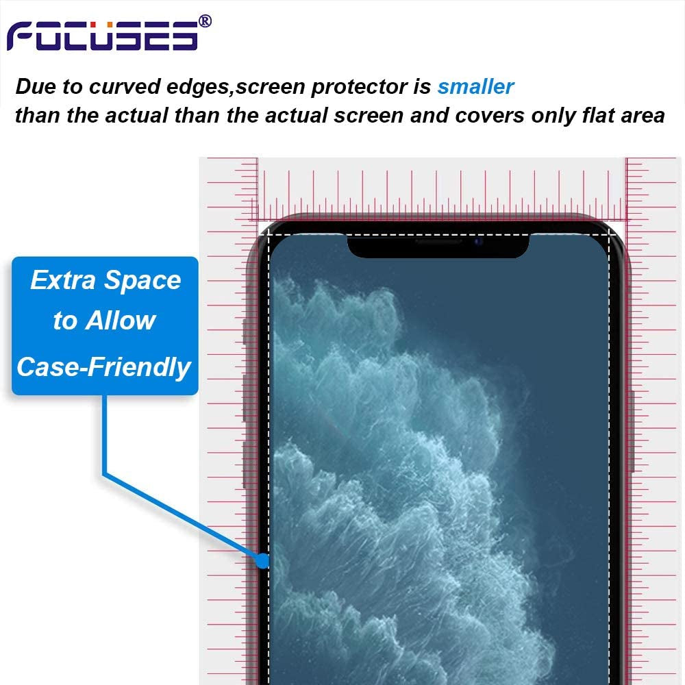 Focuses Iphone 11 Pro Screen Protector, Iphone Xs/X Screen Protector, anti Blue Light Tempered Glass Film for Apple Iphone Xs/X & Iphone 11 Pro,3-Pack  Focuses   