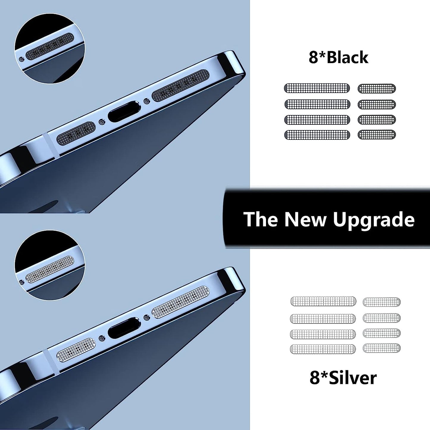 Iphone Speaker Dustproof Stickers Protector,Iphone Dust Plug Cover Compatible Iphone 14/13/12/11 All Series,With Cleaner Tools Cleaning Putty/Tweezers/Brushes/Wet and Dry Cleaning Wipe/Storage Box  Inesore   