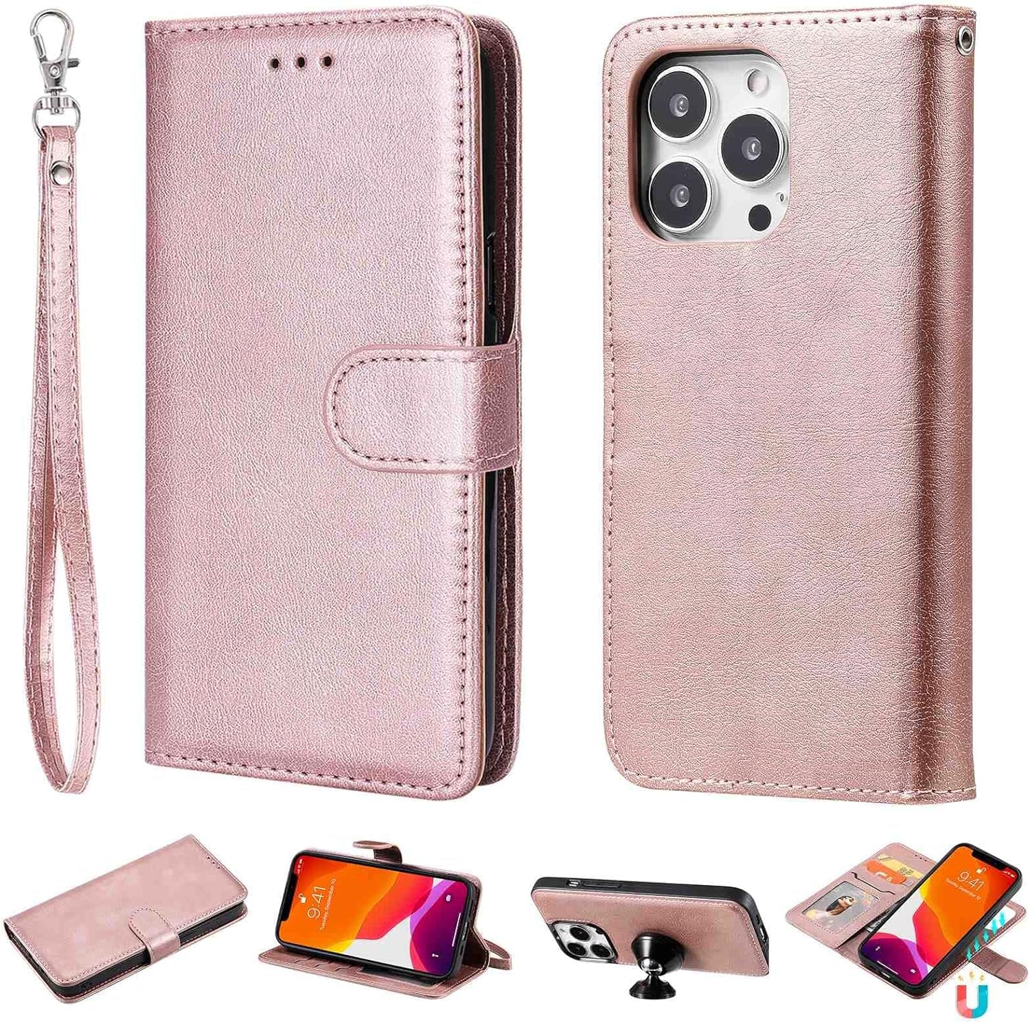 Fansipro Phone Cover Wallet Folio Case for LG G7 THINQ, Premium PU Leather Slim Fit Cover for G7 THINQ, 2 Card Slots, 1 Photo Frame Slot, Super Fit, Black  Fansipro Golden  