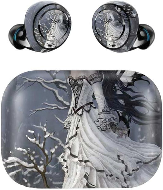Skinit Decal Skin Compatible with Echo Buds - Officially Licensed Nene Thomas Fairy with Owl in Snow by Nene Thomas Design  Skinit   