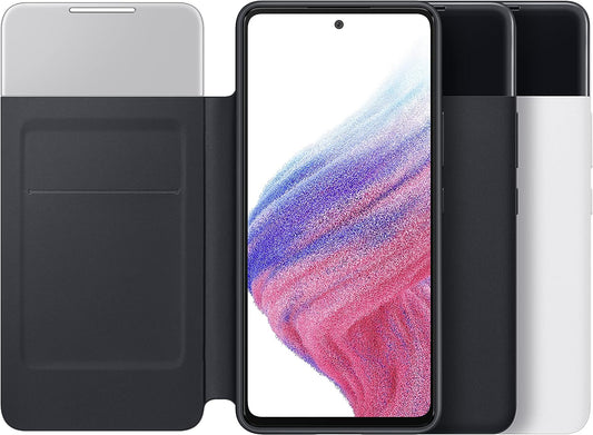 SAMSUNG Galaxy A53 5G Smart S View Wallet Cover, Protective, Eco-Friendly Phone Case with Hidden Card Pocket, US Version, Black  Samsung   
