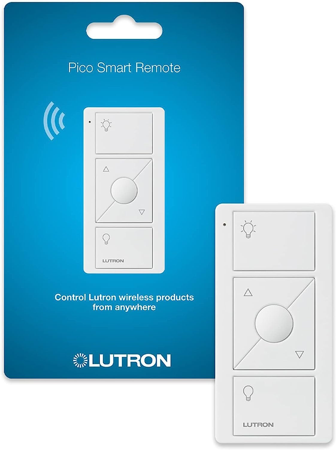 Lutron Pico Smart Remote Control for Caséta Smart Dimmer Switch | PJ2-3BRL-WH-L01R | White  Lutron   